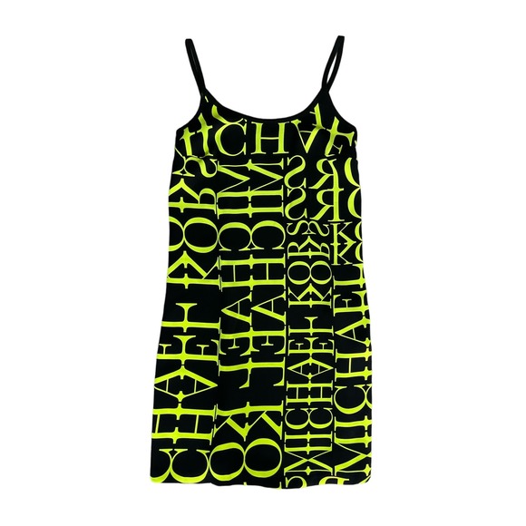 MICHAEL Michael Kors Newsprint Logo Slip‎ Dress Size XXS - Picture 1 of 9
